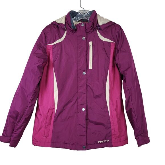 Arctix Girls XL‎ 16 Magenta Pink Waterproof Insulated Ski Snow Jacket Hooded 5K - Picture 1 of 11
